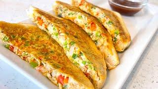 10-Minute Omelette Toast Recipe | Spicy Omelette Sandwich Recipe | Breakfast Recipe