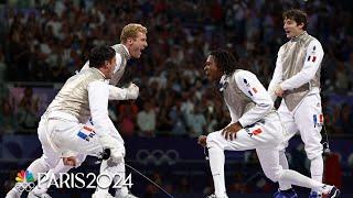 France conquers USA for fencing bronze medal in men's team foil | Paris Olympics | NBC Sports