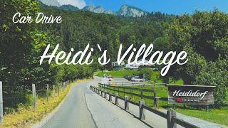 Car Drive 4K - Discover Heidi's Switzerland ( Maienfeld, Switzerland- Vaduz, Liechtenstein)