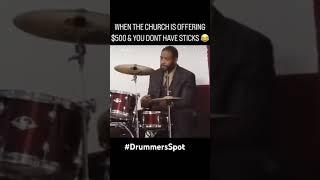 When the church is offering $500 and you dont have sticks   #viral #solo #chops #dr #funny