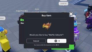 Getting waffle Valkyrie #waffletrades #freelimiteds ​⁠@WaffleTrades