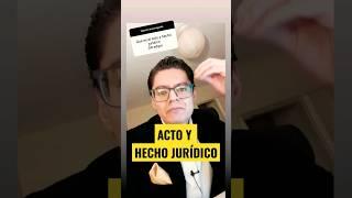 ACTO Y HECHO JURÍDICO SI  ROLLOS #derecho #CIVIL