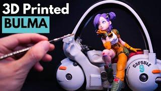 I Painted this Bulma from Dragon Ball that I 3D Printed