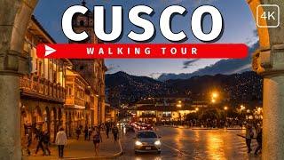 Cusco at Night | Walking Tour | Inca Capital | Peru in 4k60fps with Captions