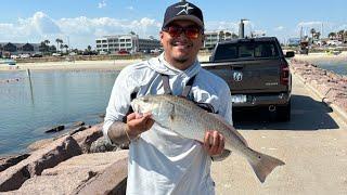 Galveston Pier 61 fishing for Reds&Flounder ‼️‼️‼️