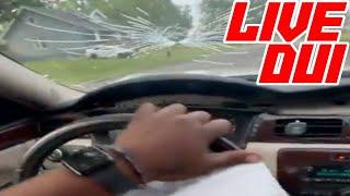 Drunk Driver Continues to Drive & Live Stream After He Crashes