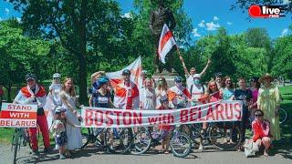 Велопробег беларусов Бостона — почти 20 км через весь центр города ‍️ | LiveFEED