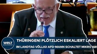 THÜRINGEN: Tumulte! Plötzlich eskaliert die Lage im Landtag völlig! AfD-Mann schaltet Mikro ab!