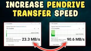 How to Increase Transfer Speed of Pendrive || Speed-up Copy Paste Speed of Pendrive