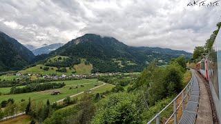 Glacier Express Train Journey Switzerland | Part-2 Chur to Disentis | Summer Season | 4K 60fps