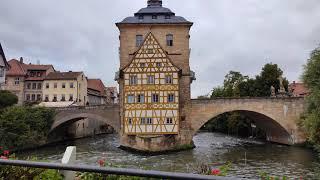 BAMBERG Old Town to Alte Rathaus Germany 2021 • Real Time Virtual Walking Tour 4K ASMR