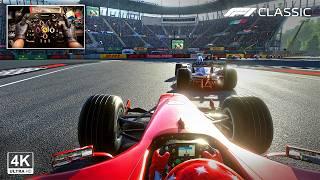 Michael Schumacher's Ferrari F2004 V10 - Mexican GP | F1 2020 Classic Steering Wheel Gameplay