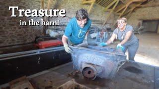 Amazing find in the farmers barn transforms Our French chateau fireplace