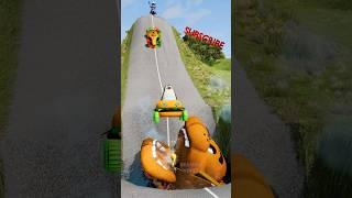 Funny Cars vs Weird Cars vs Angry Freddy Fazzbear in Giant Pit BeamNG.drive