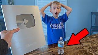 Land a Bottle Flip, Win our Play Button | Colin Amazing