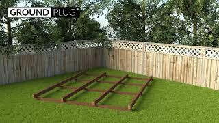 GroundPlug footings for cabin, granny flats, annex and more - no digging or pouring