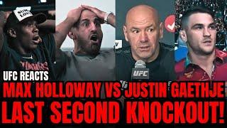 UFC Fighters REACT To Max Holloway vs Justin Gaethje KNOCKOUT!