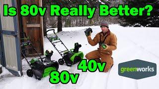  40v vs 80v Battery Powered Snow Blower - Which Is Better? - Greenworks