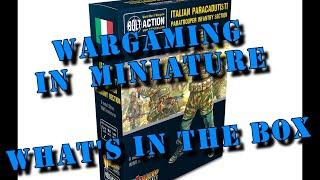  Wargaming in Miniature  What's in the Box  Warlord Games 28mm WW2 Italian Paratrooper Section