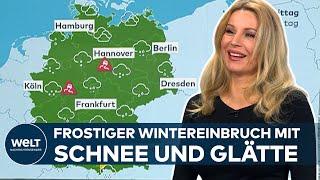 WETTERCHOAS IN DEUTSCHLAND: Schnee & Glätte im Norden, Plusgrade im Südwesten | Wetteraussichten