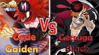 ШИНДО ЛАЙФ CODE-GAIDEN VS GETSUGA BLACK РОБЛОКС  SHINDO LIFE CODE-GAIDEN VS GETSUGA BLACK ROBLOX