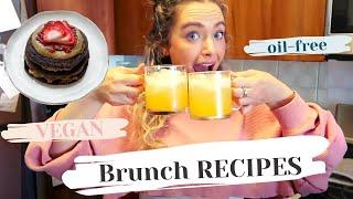 BEST (healthy) BRUNCH EVER - homemade pancakes, jam, and cashew cream