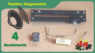 Tone generator with loudspeaker output from only 4 components