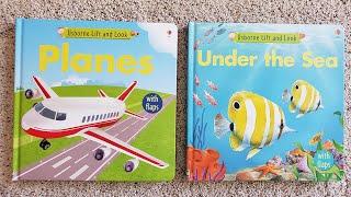 Usborne Lift and Look Planes and Usborne Lift and Look Under the Sea