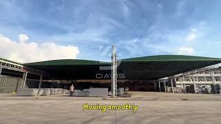 Huge Sliding canopy for factory sunshade rainproof