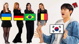 Korean Guy Blind Date With 4 Beautiful Ladies Around The World (Ukraine, Germany, Brazil, Belgium)