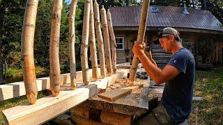 A Rustic Loft Railing for the Dovetail Log Cabin | Part 1