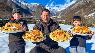 RECIPE FOR TRADITIONAL AZERBAIJANI PILAF! REAL VILLAGE CUISINE! NO TALK