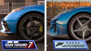 Forza Motorsport vs Gran Turismo 7 | Early Gameplay Trailer Graphics Comparison (FIXED)