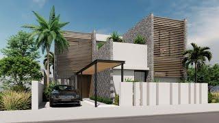 Sketchup House Design 25 (12x20meter) + Enscape Render