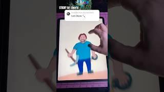 Zooming Until I Find ️Eye am STEVE Drawing in infinity Zoom Art #zoom #art #shorts