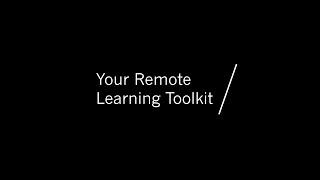 Your Remote Learning Toolkit with Dr. David Gerhard