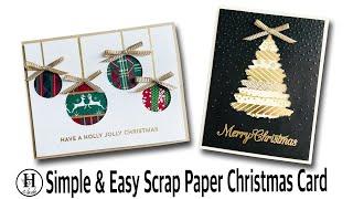 Simple & Easy Scrap Paper Christmas Cards | No Specialty Dies Needed