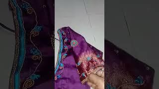 hi friends today work my daughter simple designing Hari work with  blouse stitching 