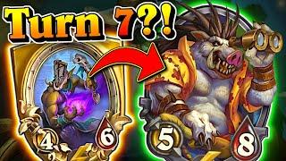 Turn 7?! GG I win | Hearthstone Battlegrounds