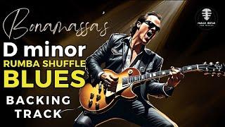 BONAMASSA's D minor Rumba Shuffle Blues backing track - BPM 102