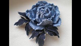 Flowers from old jeans / Master Craftsman, yes Master in All Hands / Kanzashi flowers