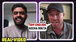 Ab de villiers took interview of Babar Azam in English before world cup t20 2024 #babarazam #podcast