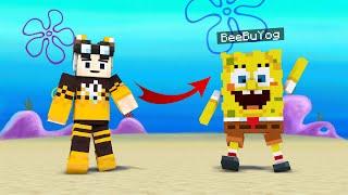 I Became SPONGEBOB For 1 Day In Minecraft