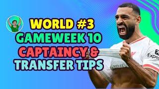 FPL GW10 TRANSFER TIPS  WORLD RANKED #3 | GAMEWEEK 10 | Fantasy Premier League 2024/25