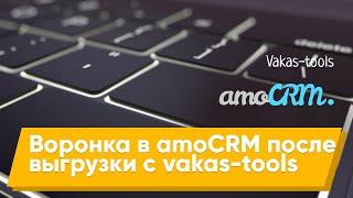 Как выглядит воронка в amoCRM после выгрузки отчетов с вебинара в Bizon365 и заказов с Getcourse