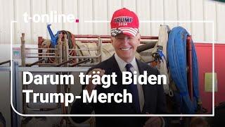 Joe Biden irritiert mit Trumps Kampagnen-Kappe