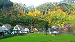 BEAUTIFUL COUNTRY - UKRAINE! Transcarpathia from the bus window. Villages and mountains, beauty!