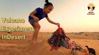 Easy DIY Kids Volcano science experiment with vinegar and baking soda!!