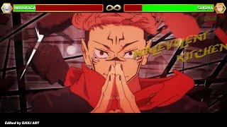 Sukuna vs. Mahoraga WITH HEALTHBARS | Jujutsu Kaisen