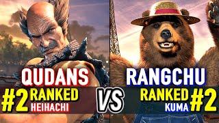 T8  QUDANS (#2 Ranked Heihachi) vs RANGCHU (#2 Ranked Kuma)  Tekken 8 High Level Gameplay